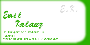 emil kalauz business card